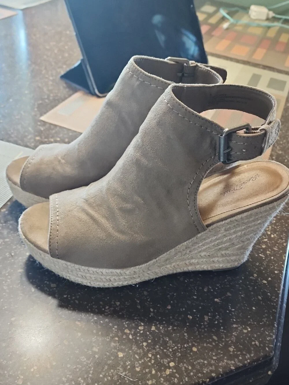 Wedge Espadrille Sandals in Taupe - Women